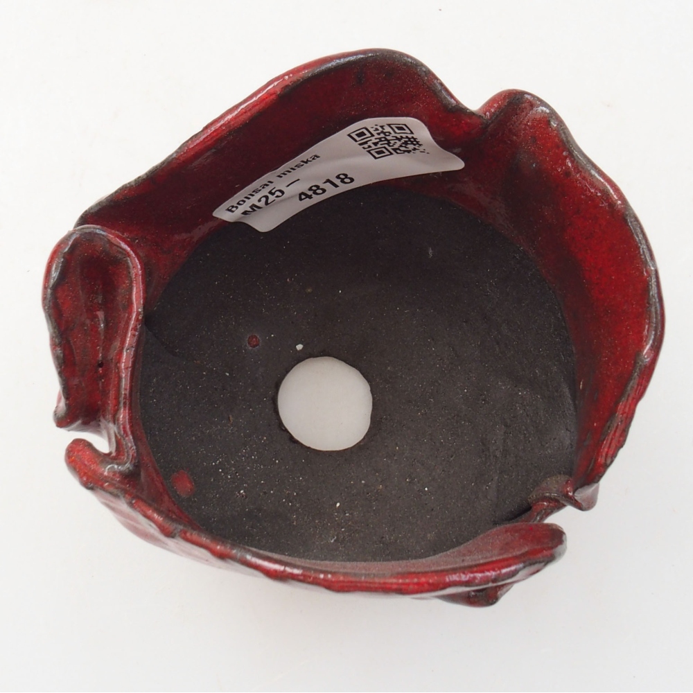 Muszla ceramiczna 8 x 6,5 x 6,5 cm, kolor czerwony