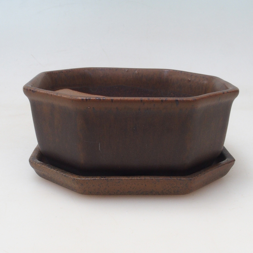 Bonsai bowl + spodek H01 - 12x9x5 cm