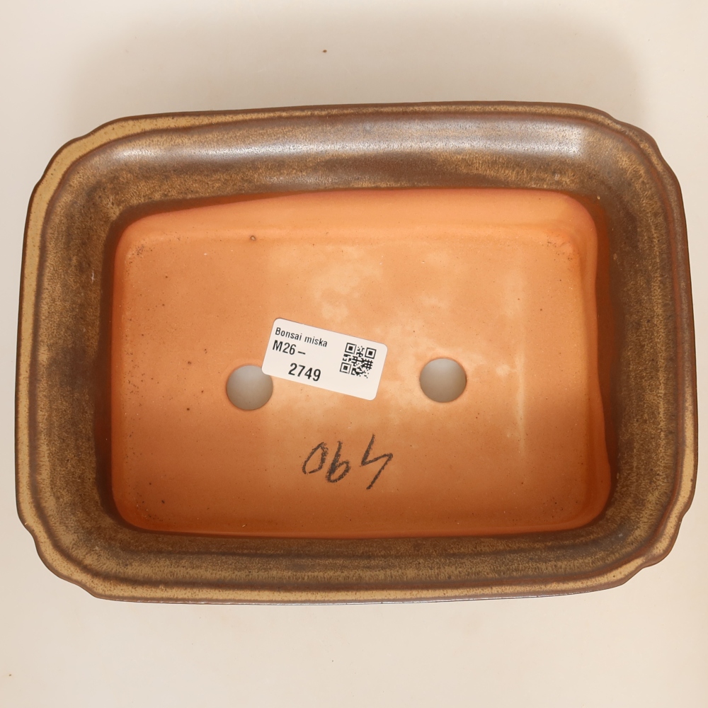 Miska ceramiczna  20 x 15,5 x 5,5 cm, kolor brązowy