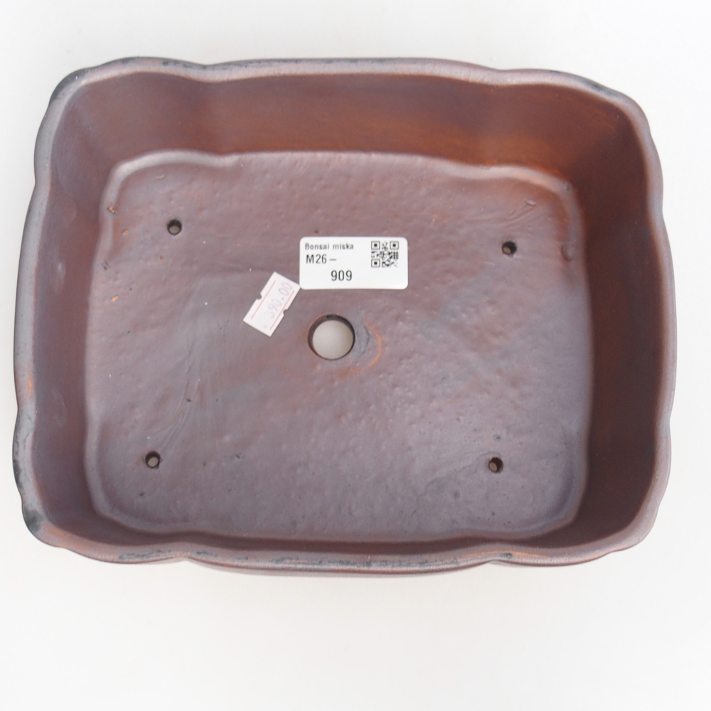 Ceramiczna miska bonsai 21 x 17 x 7 cm, kolor metaliczny