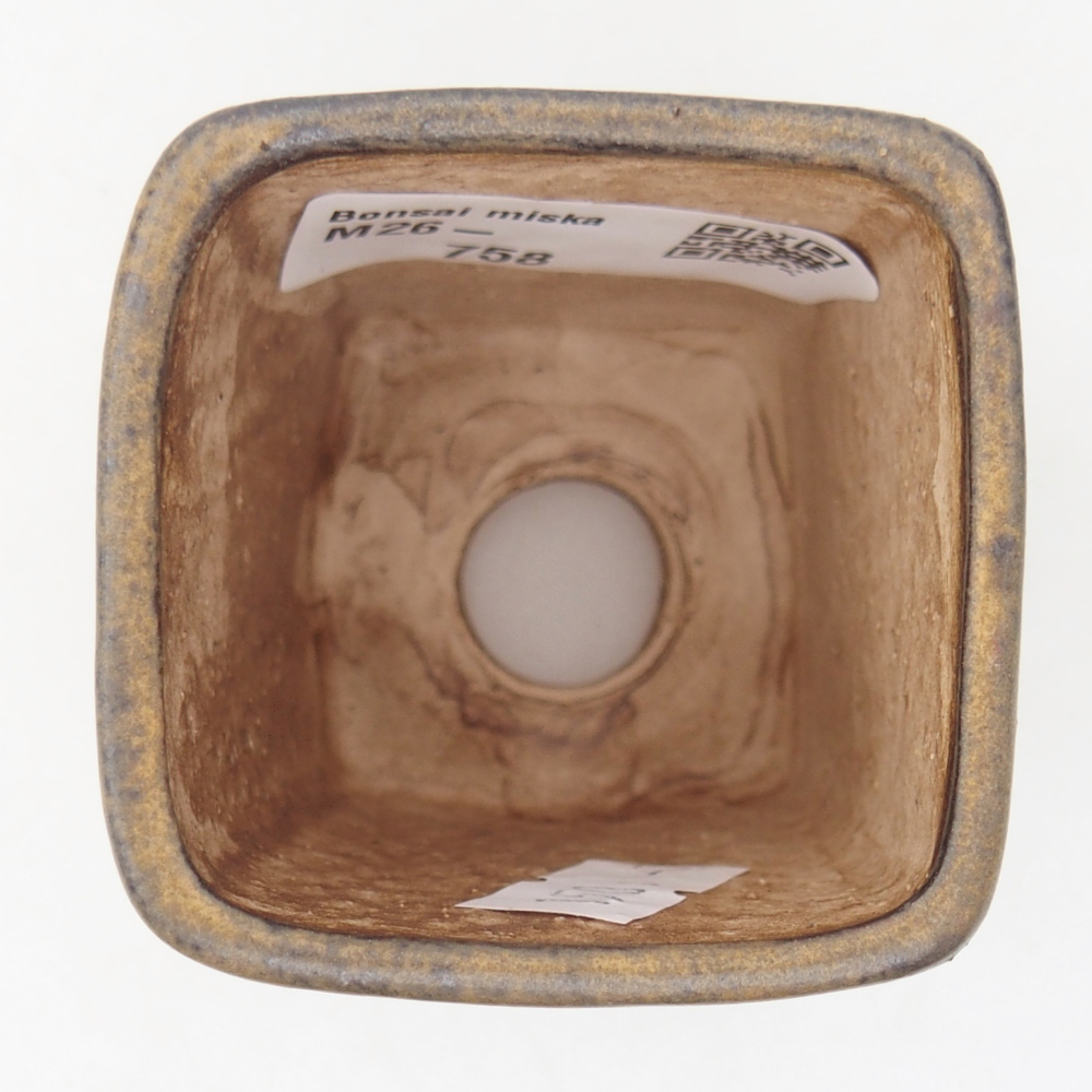 Ceramiczna miska do bonsai 5 x 5 x 6,5 cm, brązowa
