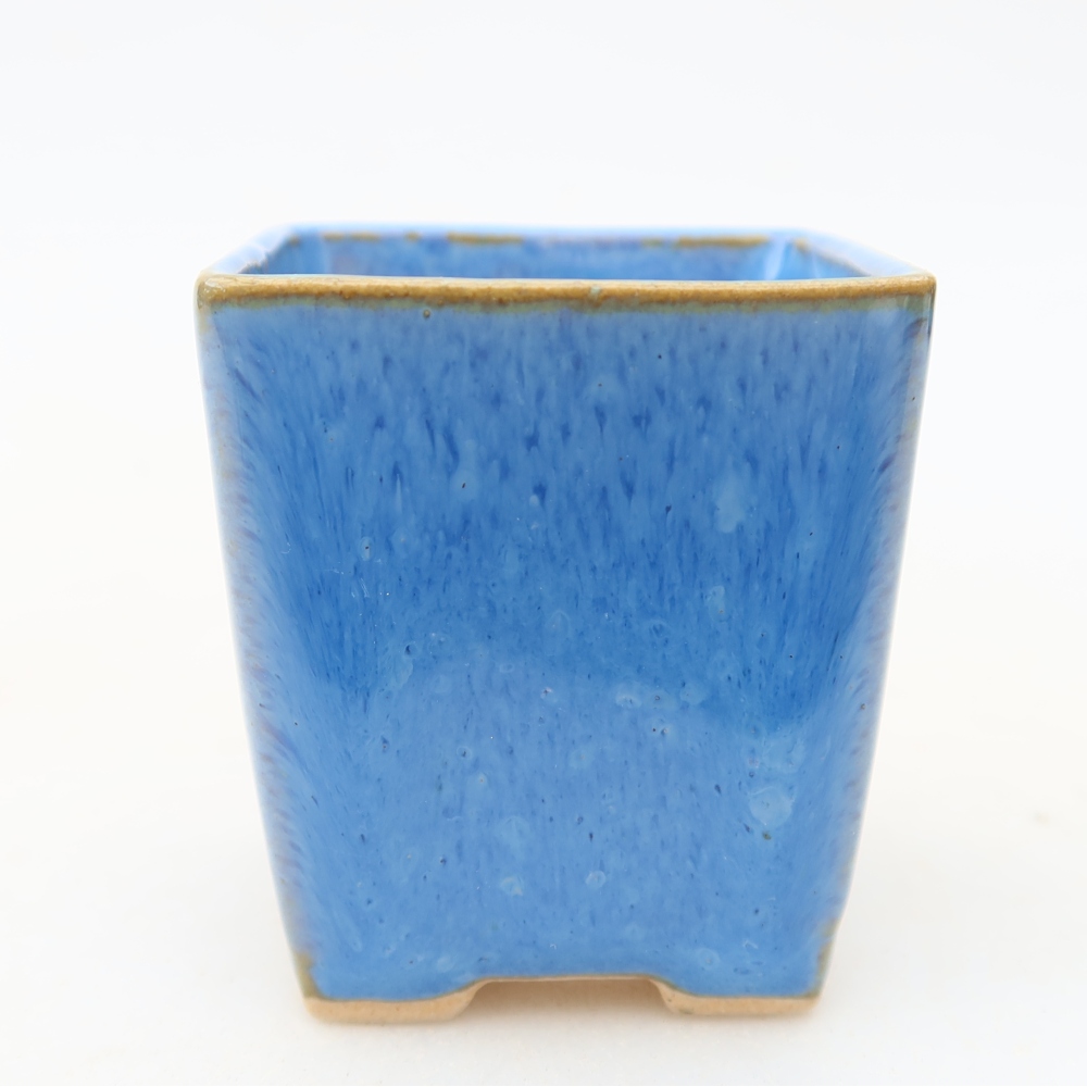 Ceramiczna miseczka do bonsai 4,5 x 4,5 x 5 cm, kolor niebieski