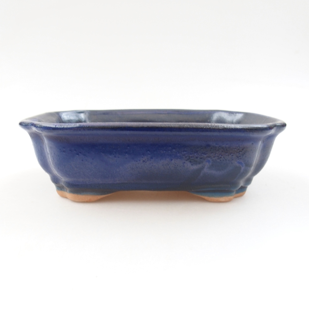 Ceramiczna miska bonsai 16 x 12,5 x 4,5 cm, kolor niebieski