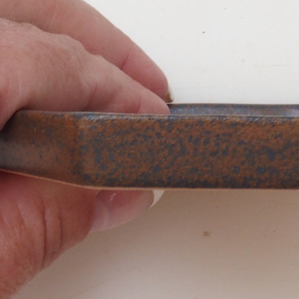 Miska bonsai sześciokątna D3 - 11 x 9,5 x 1 cm - brązowy