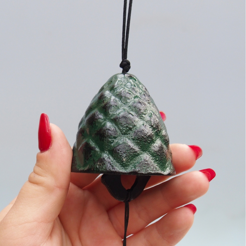 Metalowy dzwonek do wiatru, kolor zielony