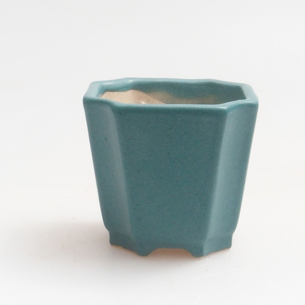 Ceramiczna miska bonsai 4 x 4 x 4 cm, kolor niebieski