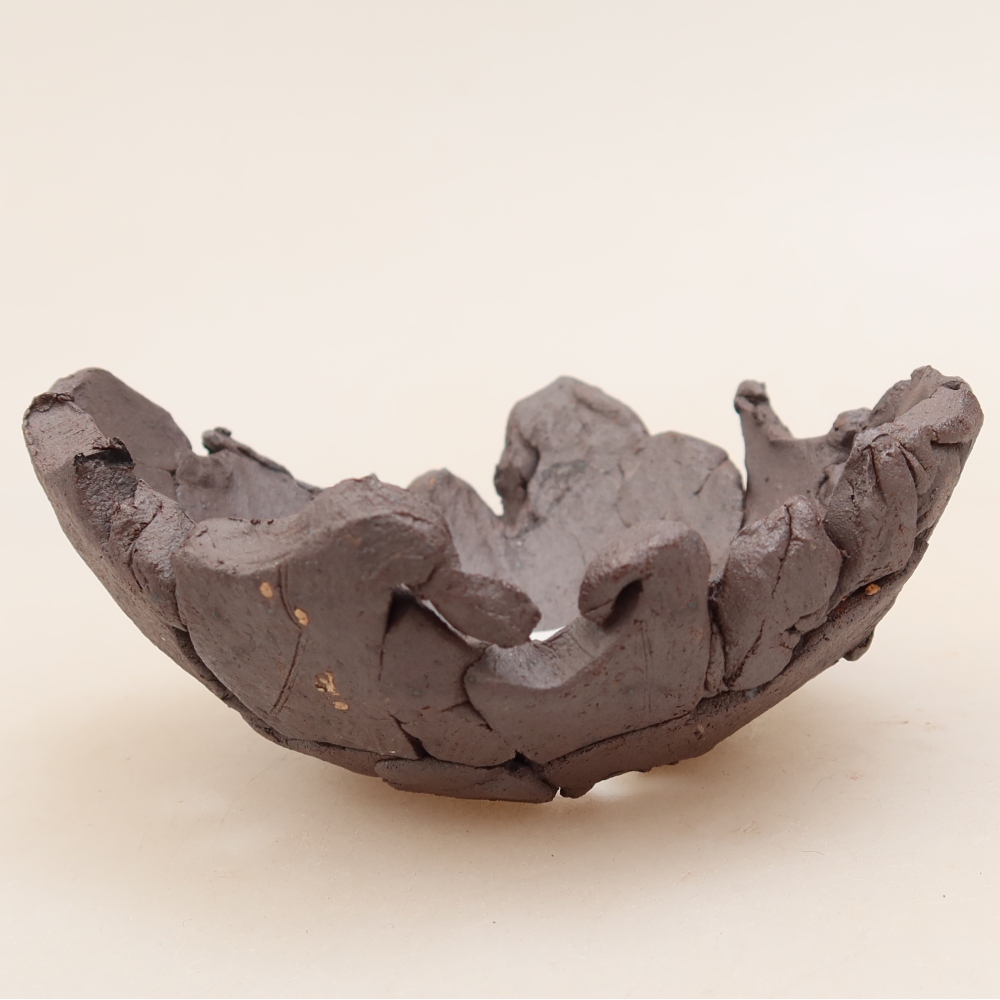Ceramiczna skorupa  10,5 x 9,5 x 5 cm, kolor metaliczny