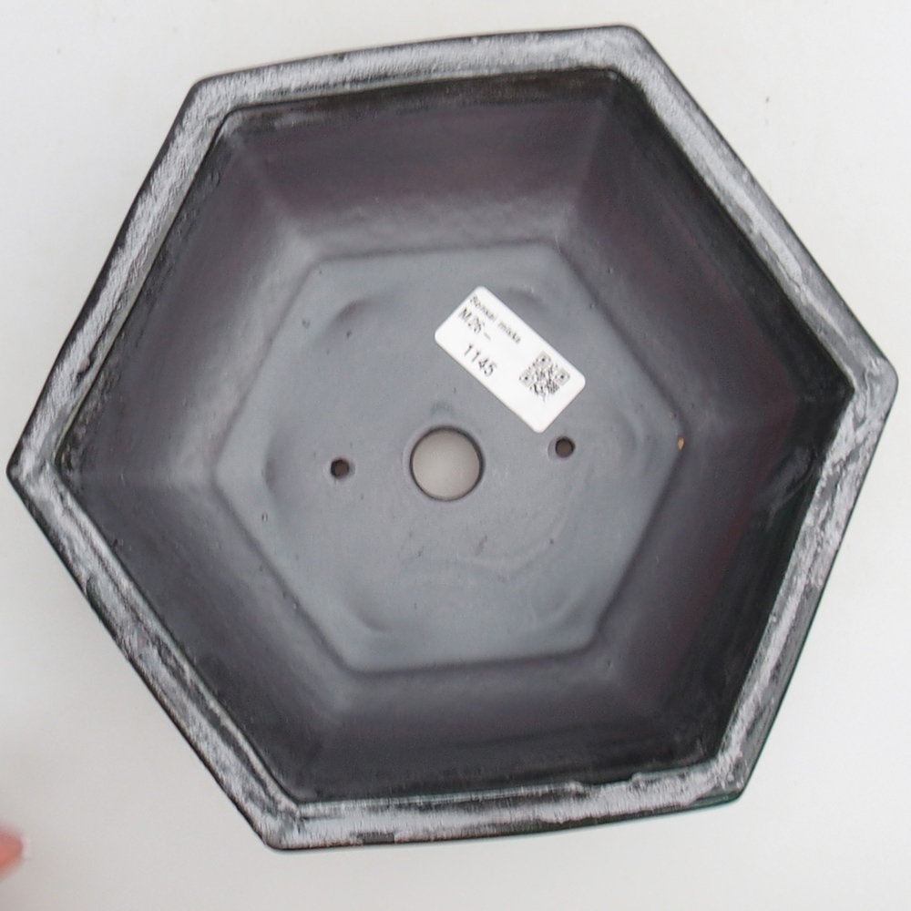 Ceramiczna miska bonsai 21 x 18 x 7,5 cm, kolor metaliczny