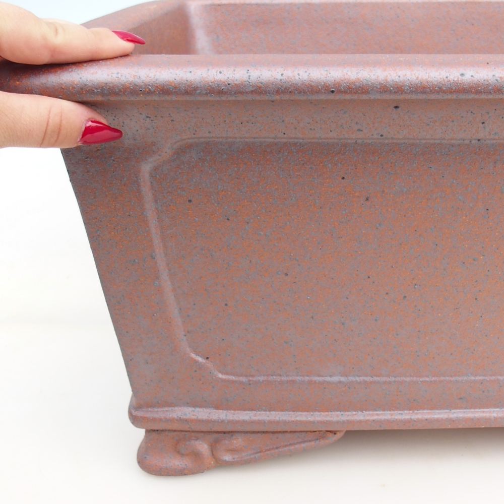 Ceramiczna misa bonsai 51 x 38 x 21 cm, kolor metaliczny - WYŁĄCZNIE ODBIÓR OSOBISTY lub transport paletowy
