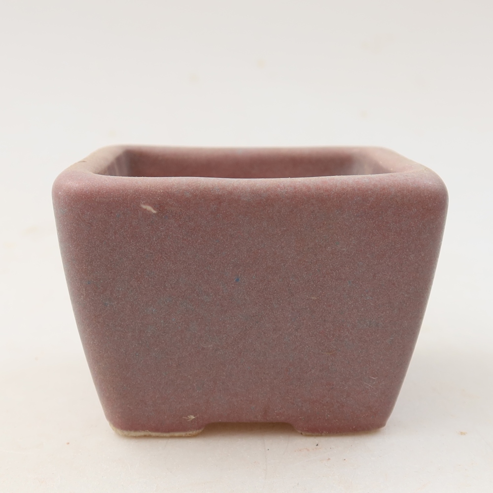 Ceramiczna miseczka do bonsai 6,5 x 6,5 x 5 cm, kolor fioletowy