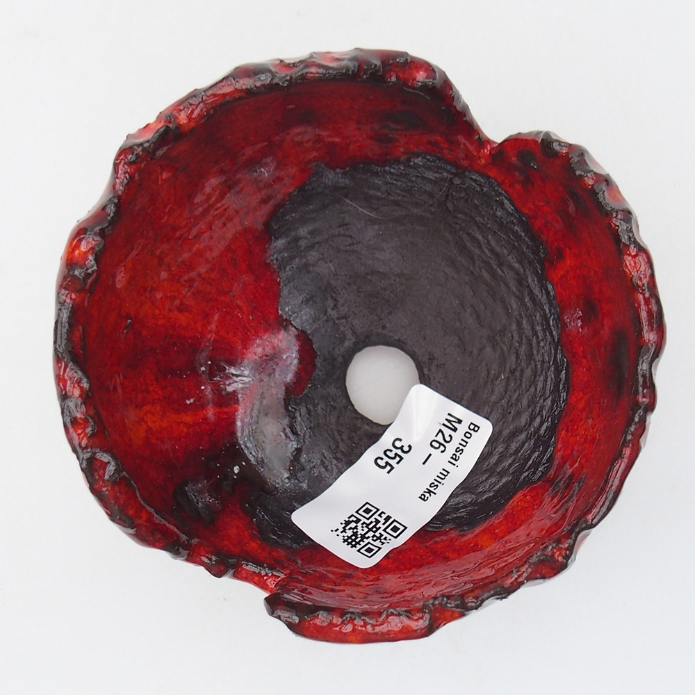 Ceramiczna skorupa 9,5 x 9 x 7 cm, kolor czerwony