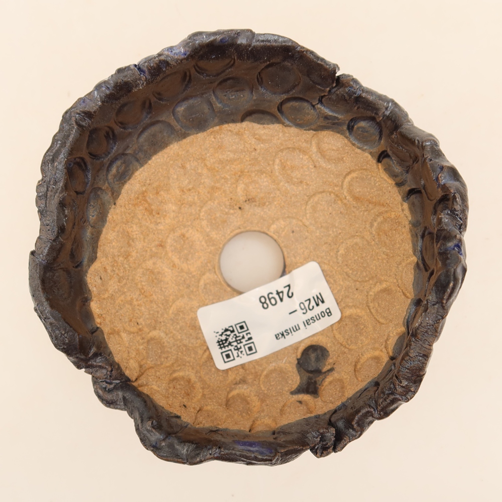 Ceramiczna skorupa  10,5 x 10 x 7,5 cm, kolor czarno-niebieski