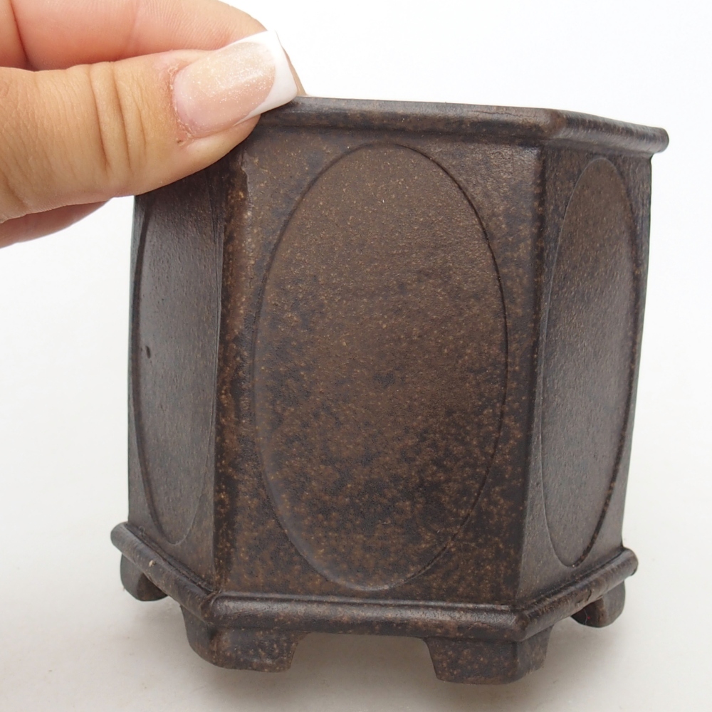 Miska 10 x 9 x 9,5 cm brązowa ochra