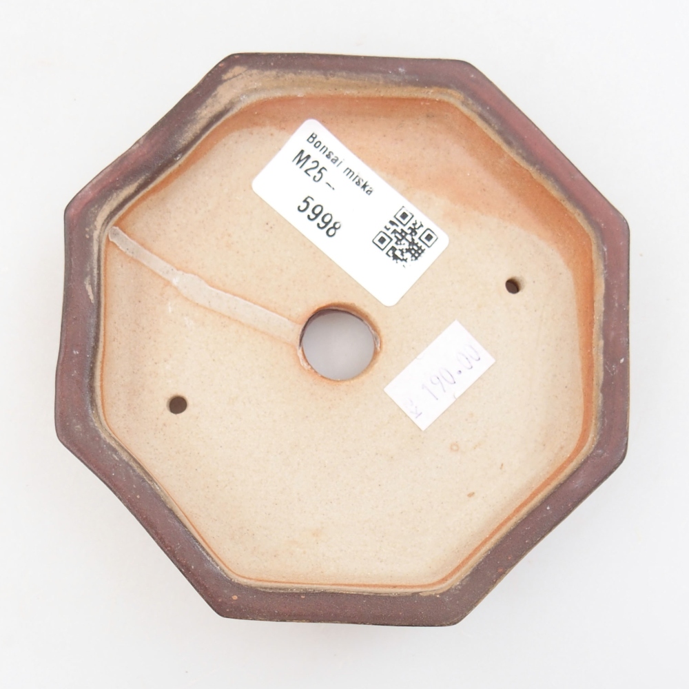 Ceramiczna miska bonsai 11,5 x 11,5 x 2,5 cm, kolor różowy