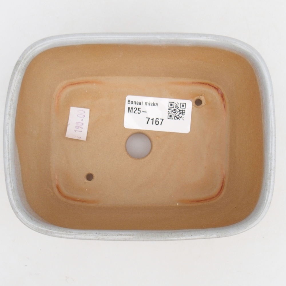 Ceramiczna miska do bonsai 13,5 x 10,5 x 6 cm, szara