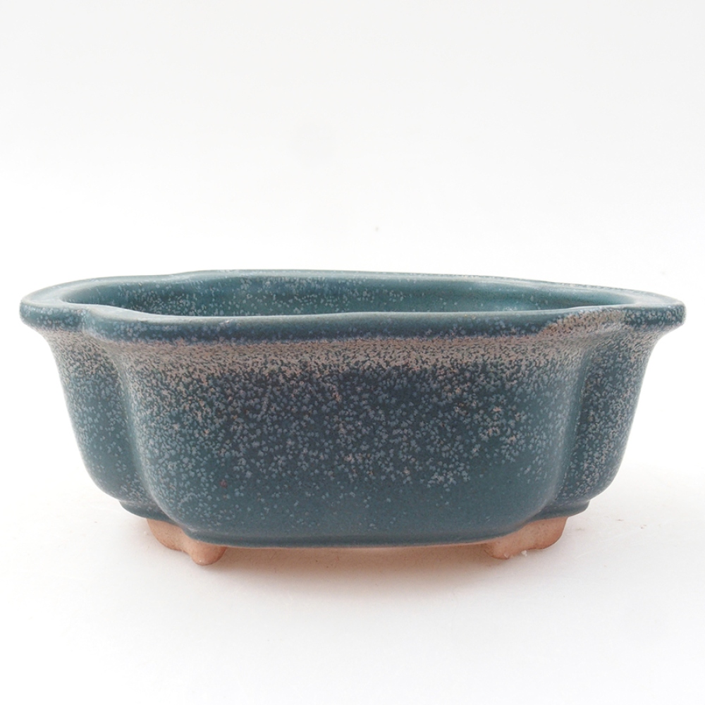 Ceramiczna miska bonsai 13,5 x 10 x 5 cm, kolor niebieski