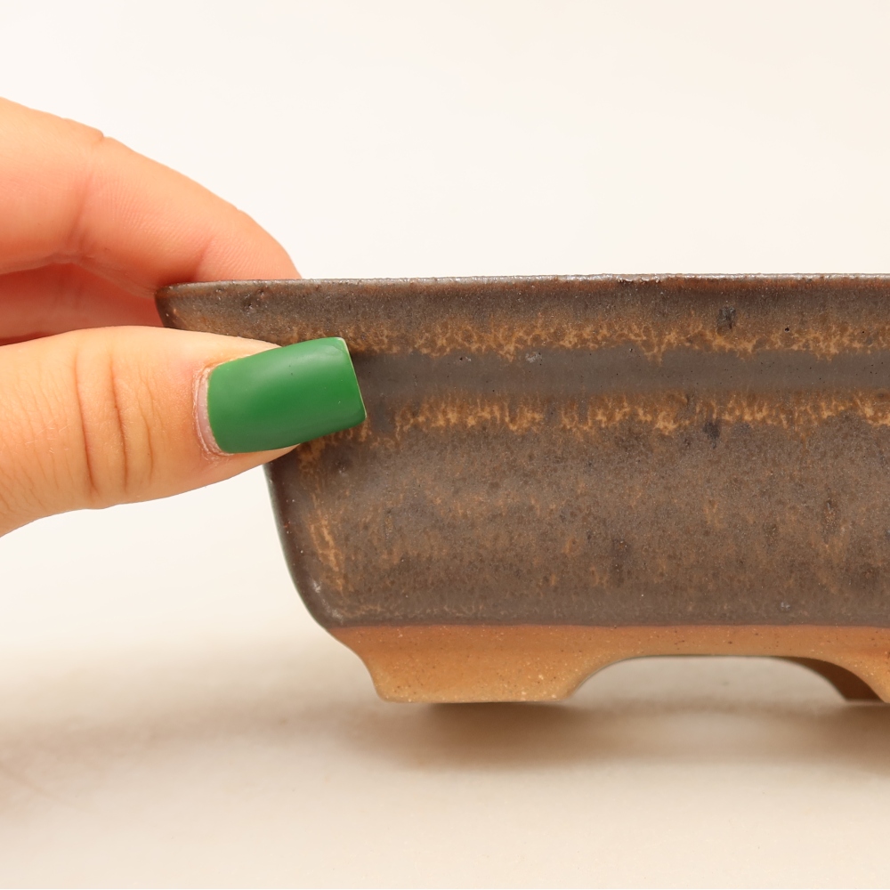 Ceramiczna miska  14,5 x 10 x 5 cm, kolor brązowy