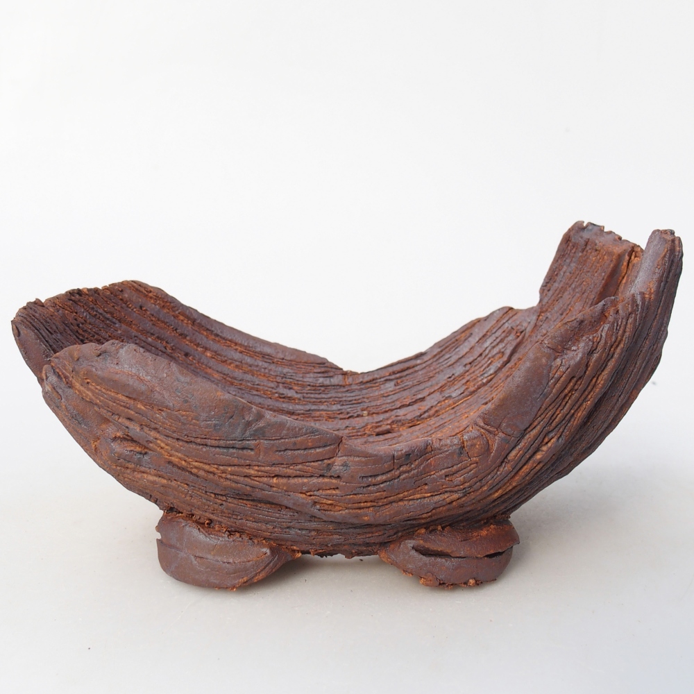 Ceramiczna muszla 16 x 10,5 x 8,5 cm, kolor brązowy