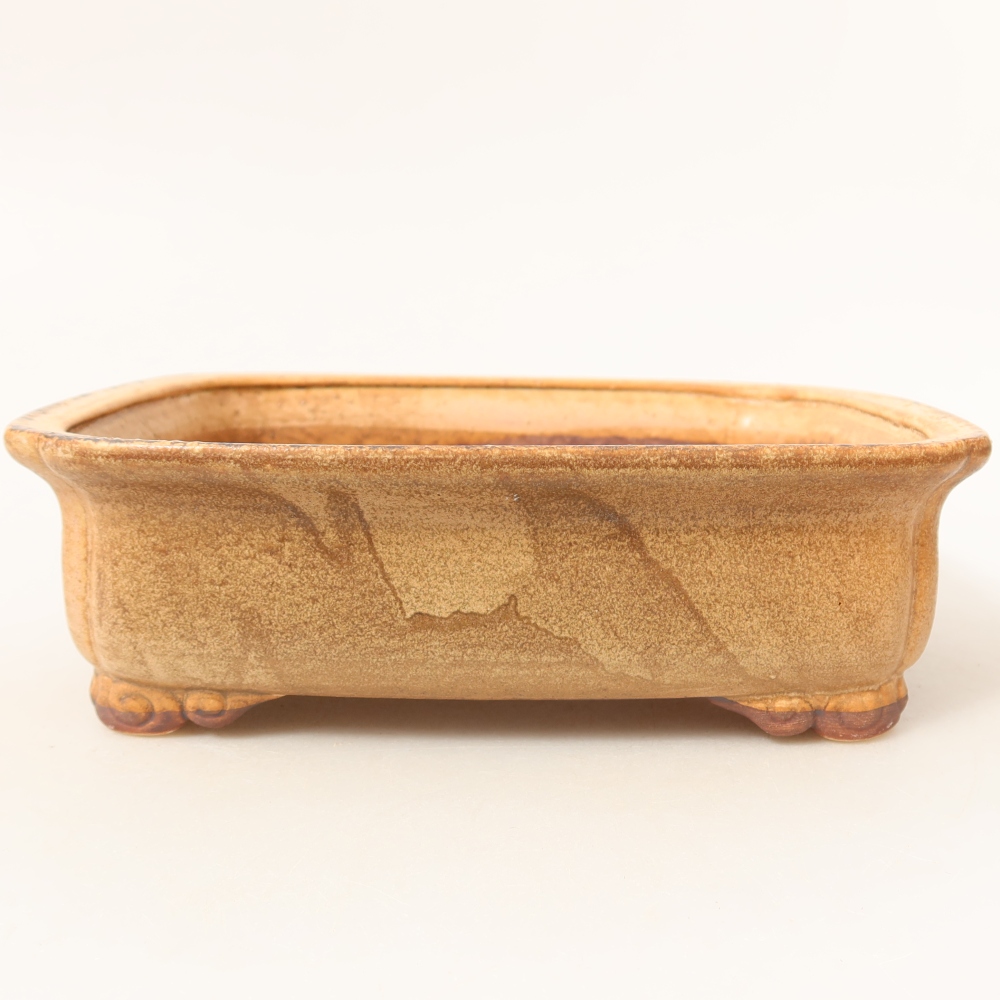 Ceramiczna miska do bonsai 19,5 x 17 x 6 cm, kolor różowy