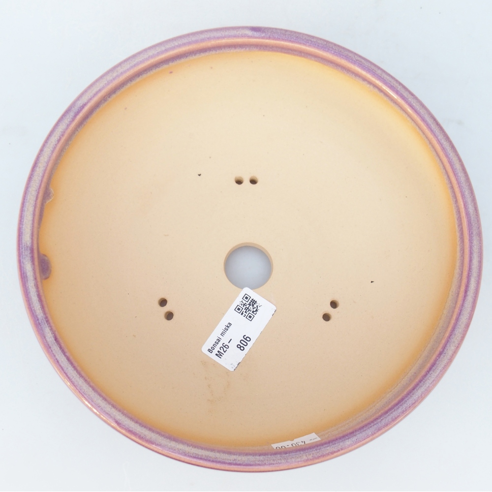 Ceramiczna miska do bonsai 20,5 x 20,5 x 6,5 cm, kolor fioletowy