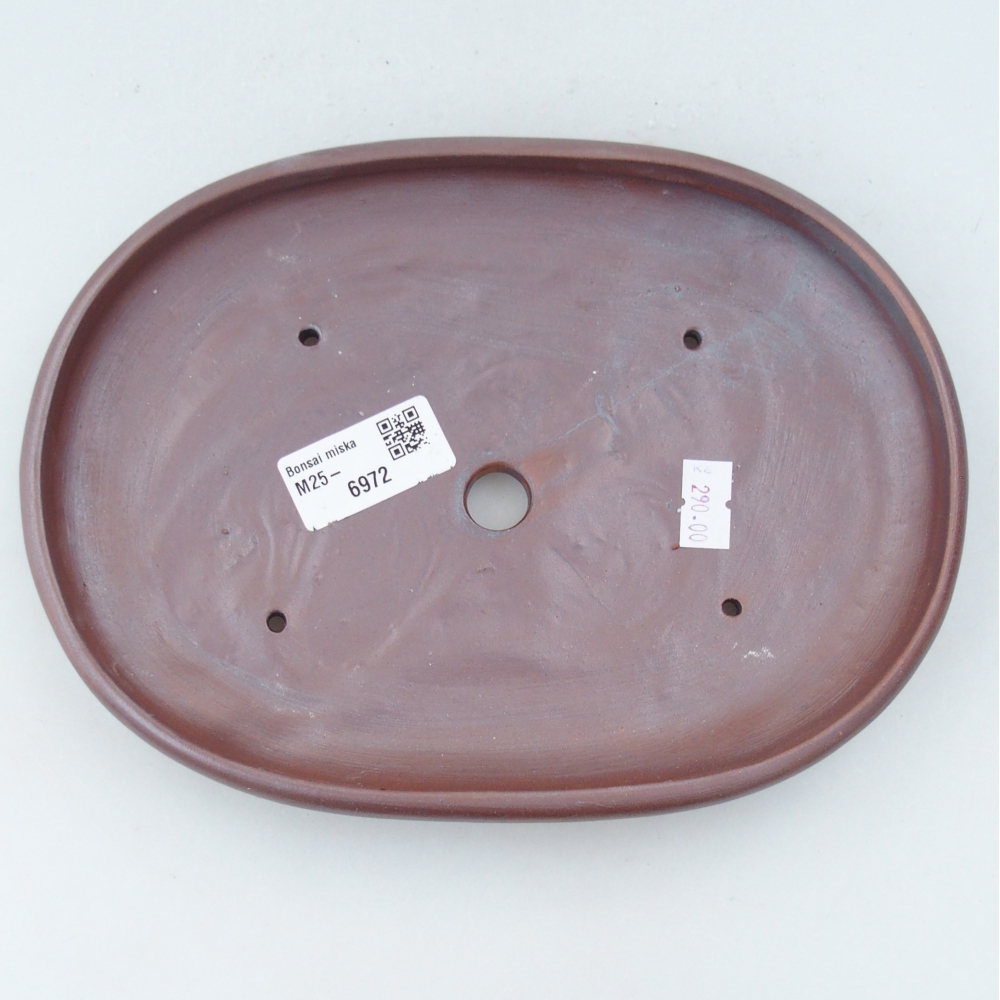 Ceramiczna miska do bonsai 22,5 x 16,5 x 3 cm, kolor metaliczny