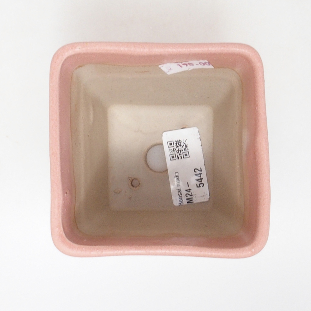 Ceramiczna miska bonsai 8,5 x 8,5 x 11 cm, kolor różowy