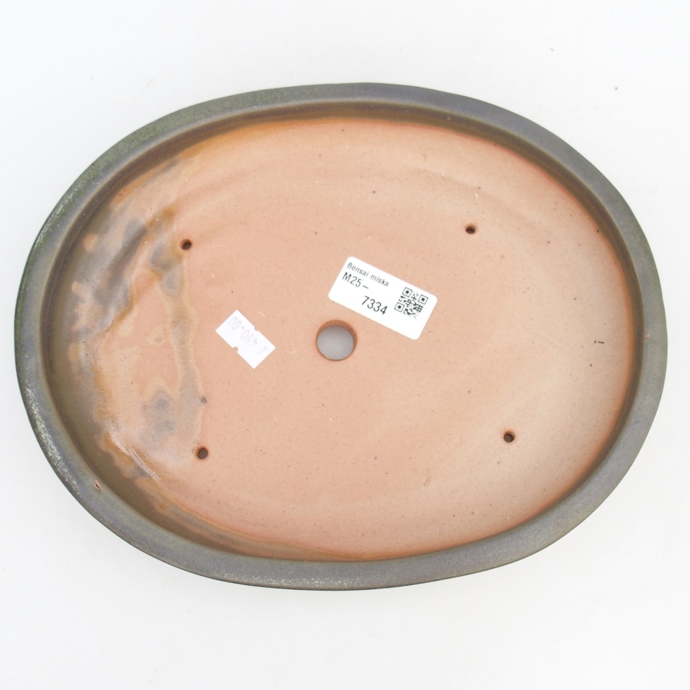 Ceramiczna miska na bonsai 24 x 20 x 4 cm, zielona