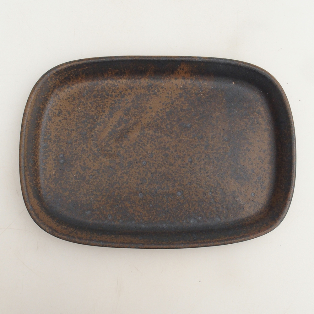 Ceramiczna miska H25 - 20,5 x 14,5 x 1,5 cm - brązowa