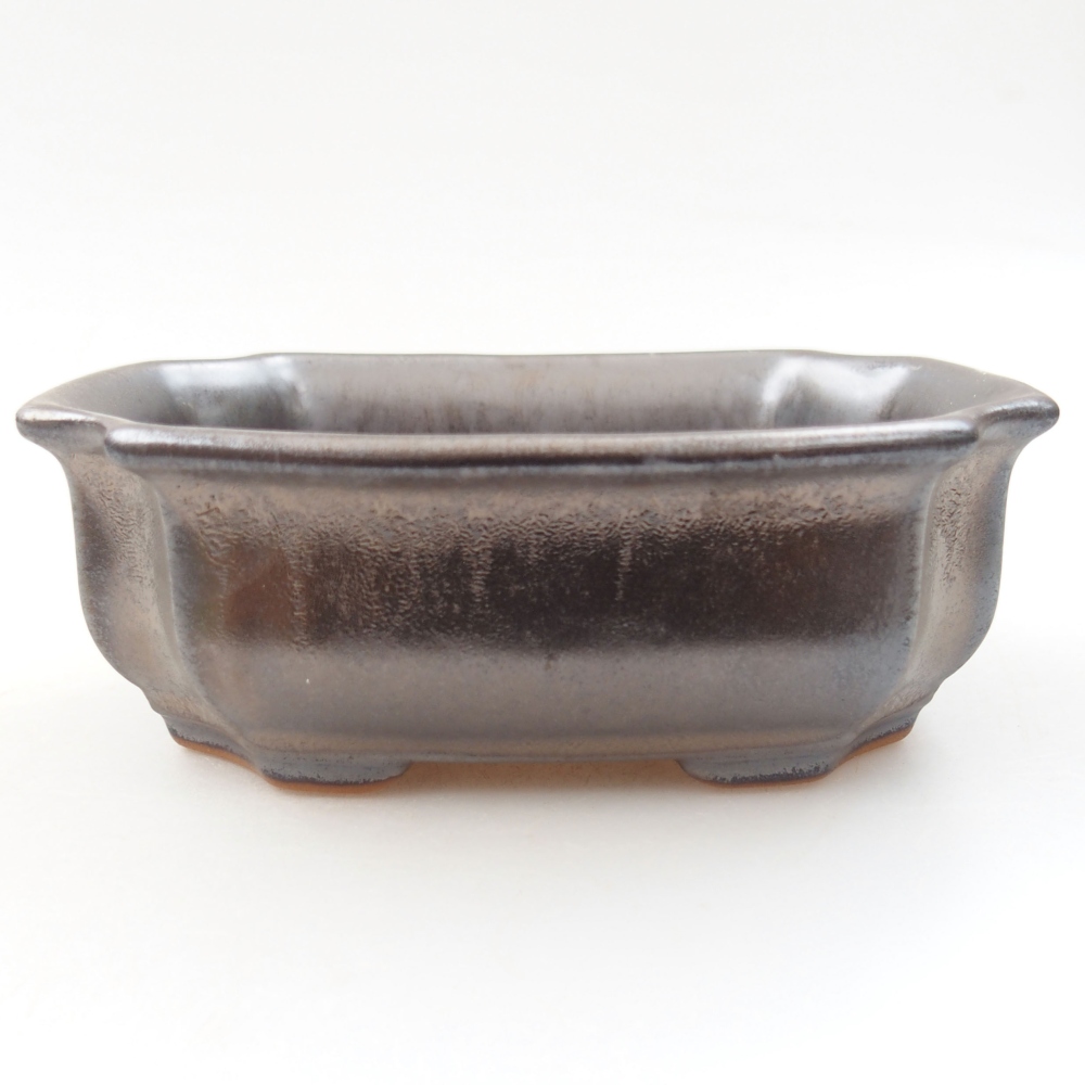 Ceramiczna miska bonsai 12 x 9 x 4,5 cm, kolor metaliczny