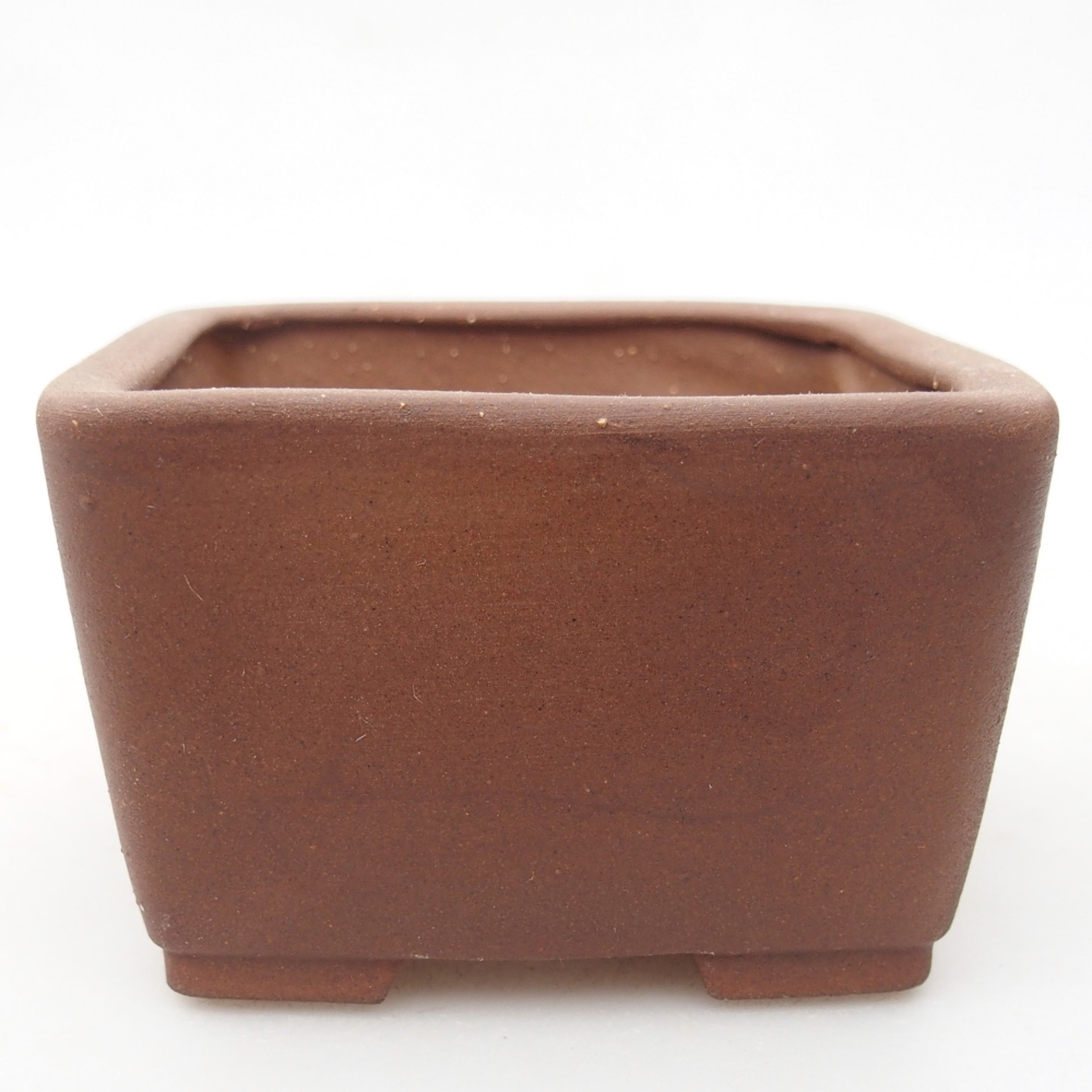 Ceramiczna miska do bonsai 8,5 x 8,5 x 5,5 cm, brązowa
