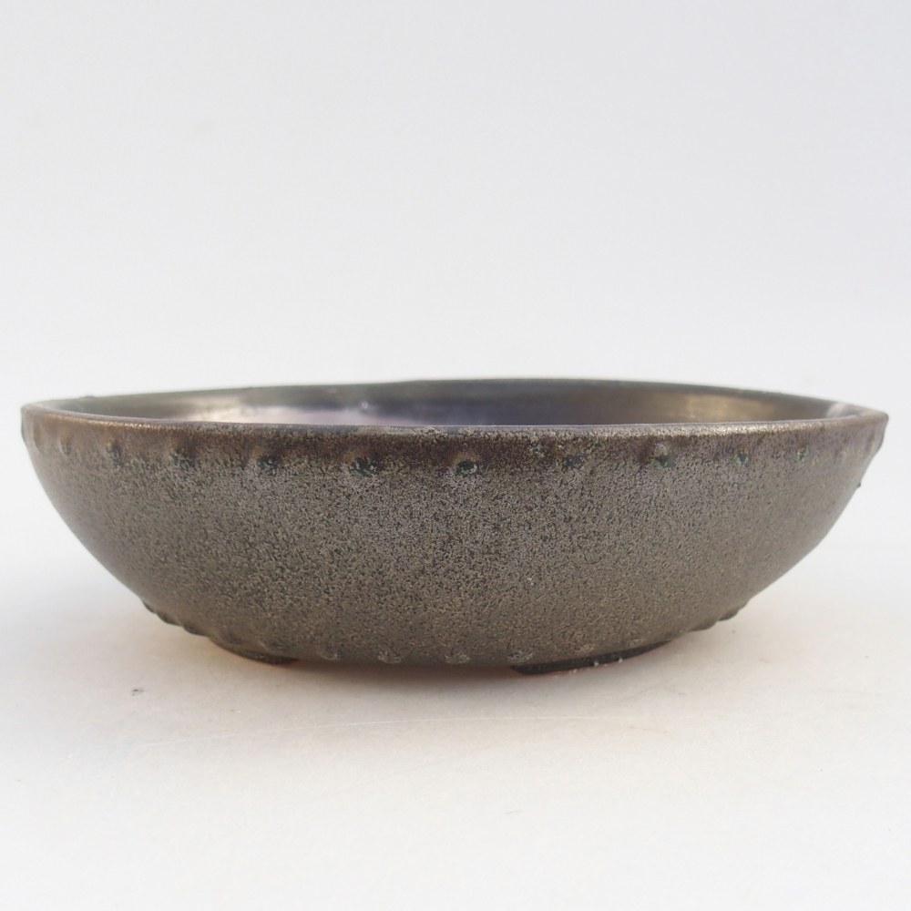 Ceramiczna miska do bonsai 17,5 x 17,5 x 5 cm, szara