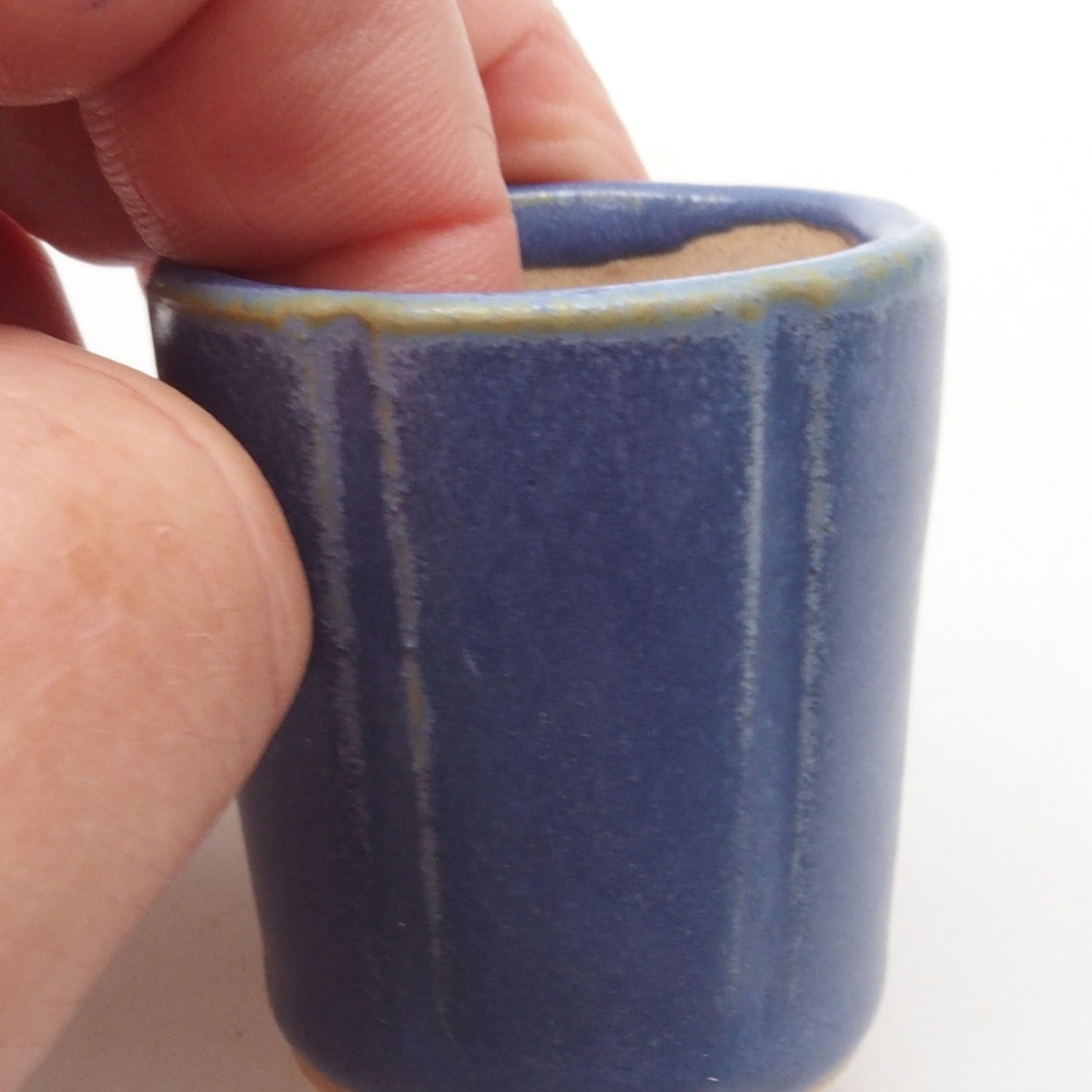 Mini miska bonsai 3,5 x 3,5 x 4 cm, kolor niebieski