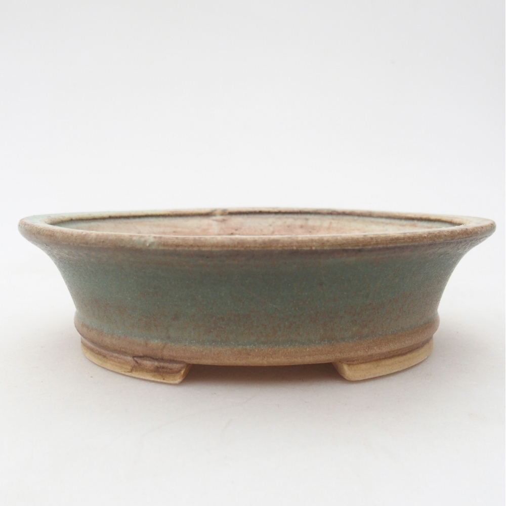 Ceramiczna miska do bonsai 14,5 x 12,5 x 4 cm, zielona