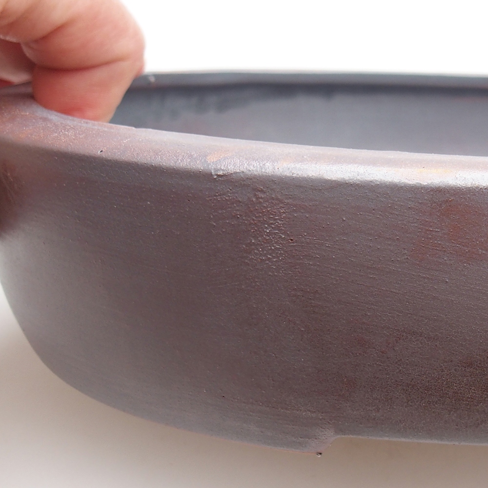 Ceramiczna miska na bonsai 26 x 20 x 5 cm, kolor metaliczny