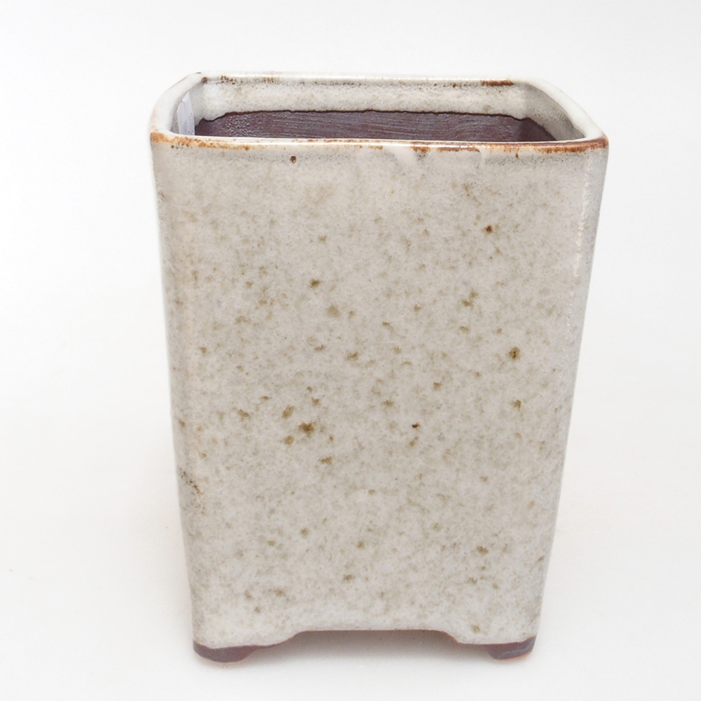 Ceramiczna miska bonsai 8,5 x 8,5 x 11 cm, kolor biały