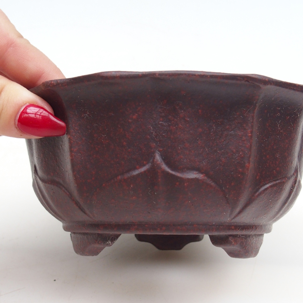Ceramiczna miska do bonsai 15 x 15 x 6,5 cm, brązowa