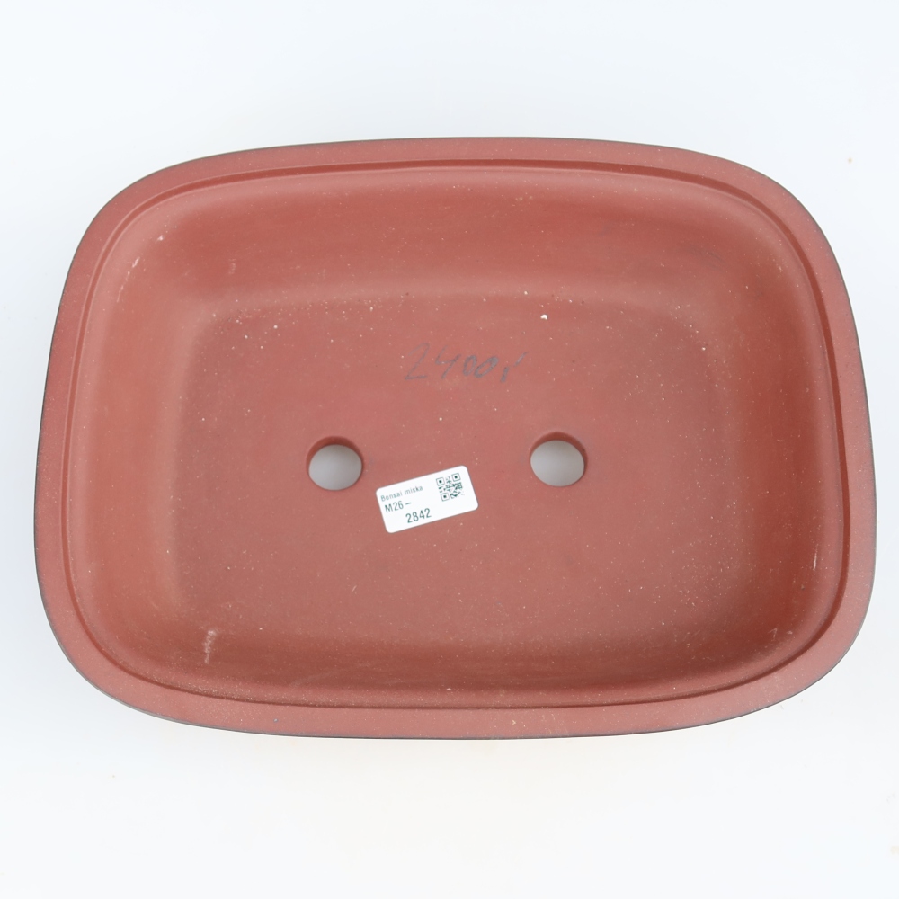 Ceramiczna miska  32 x 24,5 x 8 cm, kolor ceglasty