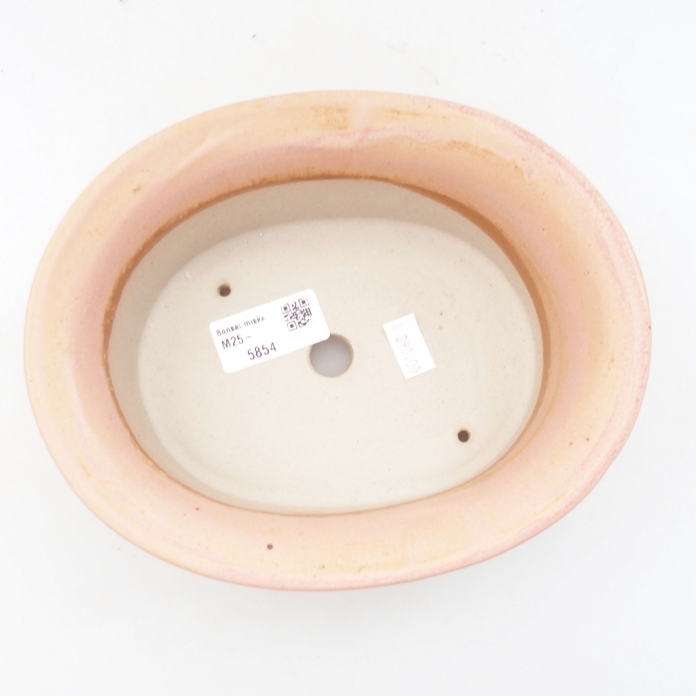 Ceramiczna miska bonsai 19,5 x 16 x 6,5 cm, kolor różowy