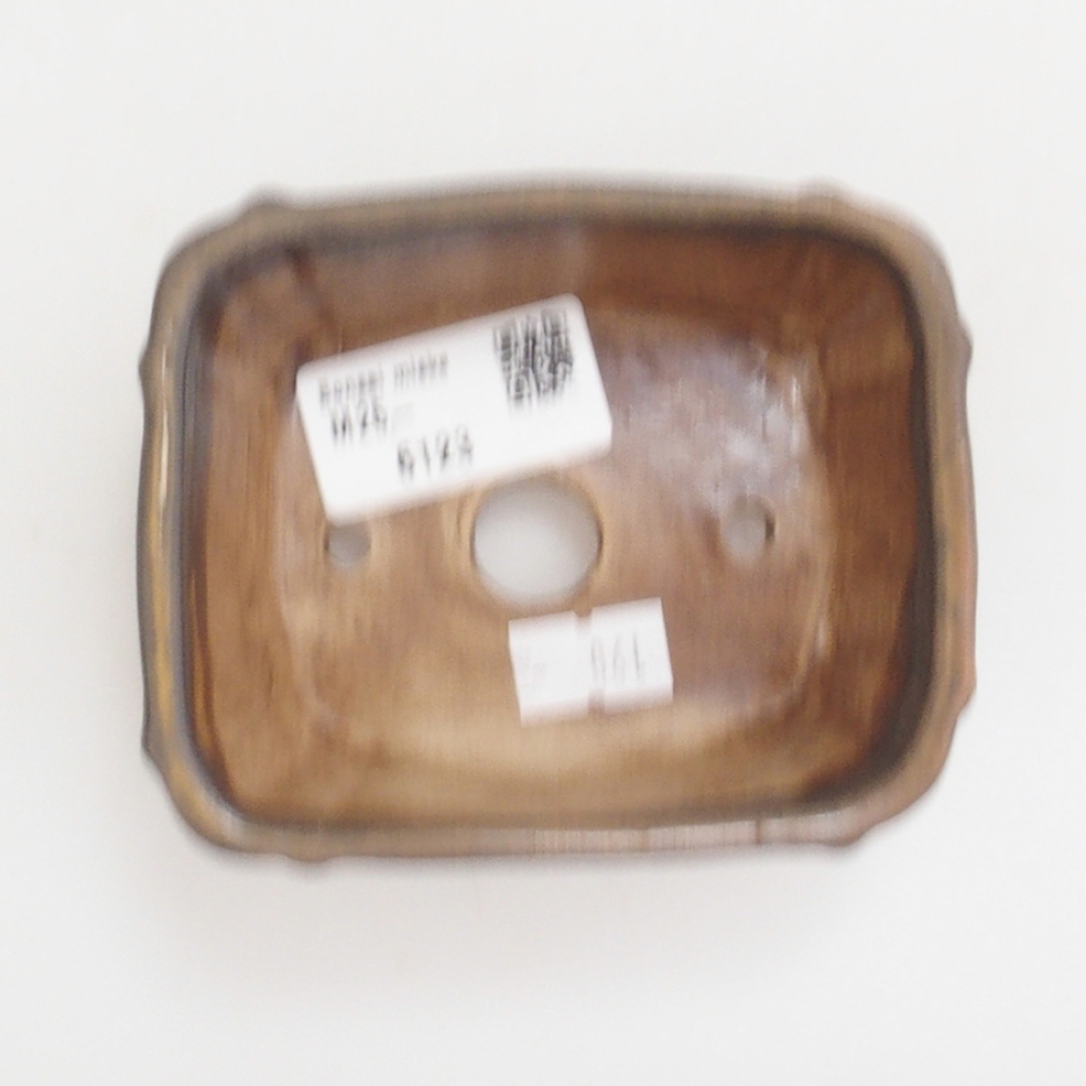Ceramiczna miska do bonsai 10 x 8,5 x 4,5 cm, kolor brązowy