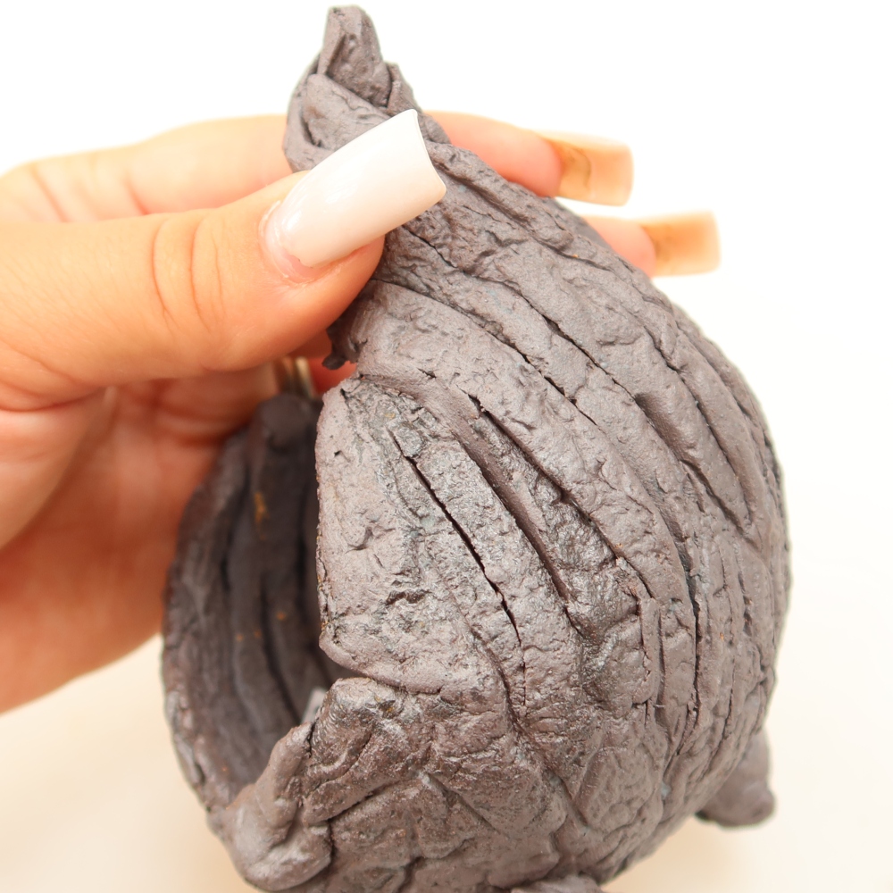 Ceramiczna skorupa  8 x 8 x 13 cm, kolor brązowy