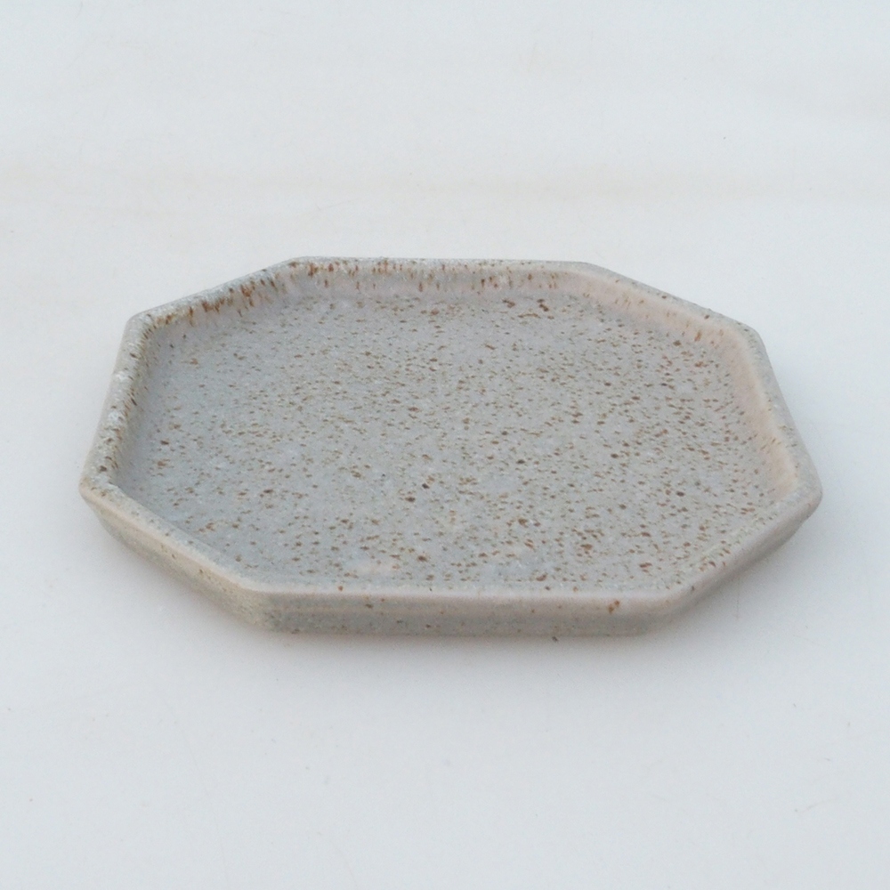 Ceramiczna miska H13 -12 x 12 x 1 cm - beżowa