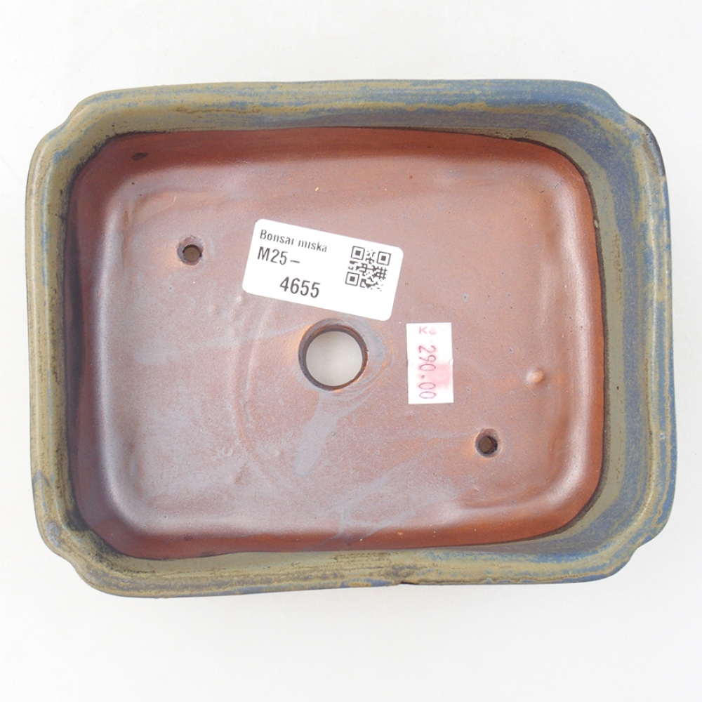 Ceramiczna miska bonsai 15 x 12 x 4 cm, kolor niebieski