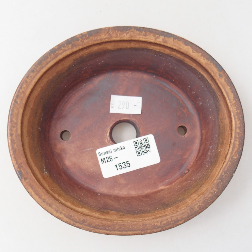 Ceramiczna miska do bonsai 14 x 12,5 x 4 cm, brązowa