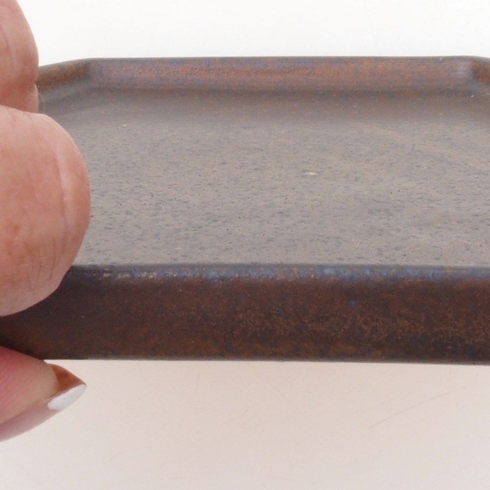 Miska ceramiczna H53 -18,5 x 17 x 1 cm - brązowa