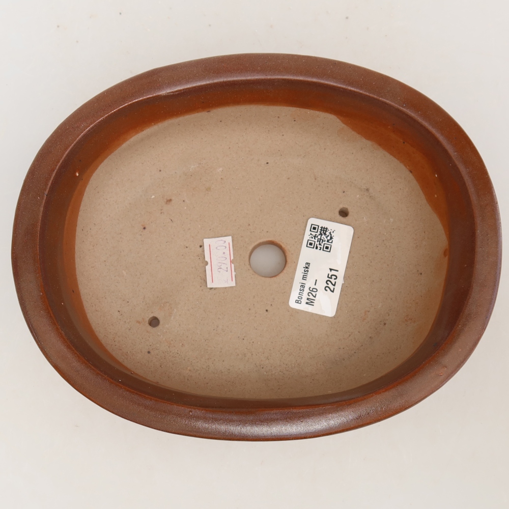 Ceramiczna miska do bonsai 18 x 14,5 x 5,5 cm, kolor bordowy