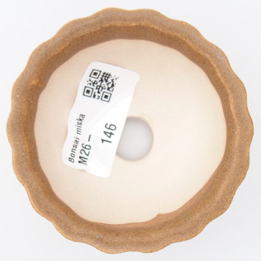 Mini miska do bonsai 7,5 x 7,5 x 3,5 cm, brązowa