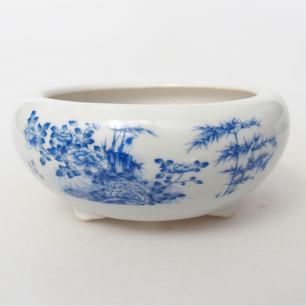 Ceramiczna miska do bonsai 10 x 10 x 5 cm, kolor biały