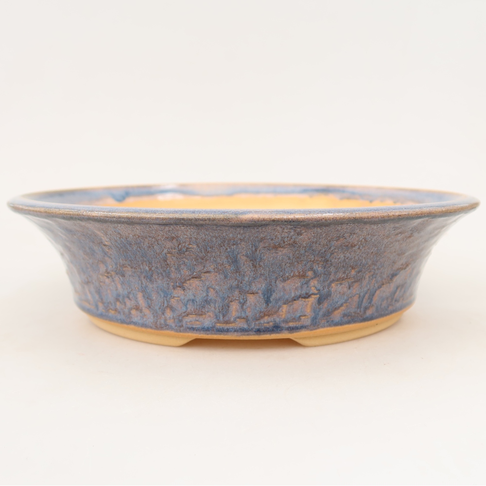 Ceramiczna miska do bonsai 27 x 27 x 7 cm, kolor niebieski