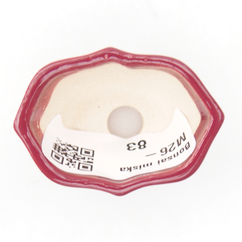 Mini miska do bonsai 4,5 x 3 x 2,5 cm, kolor bordowy