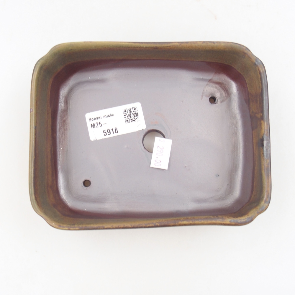 Ceramiczna miska bonsai 15 x 12 x 4,5 cm, kolor zielony